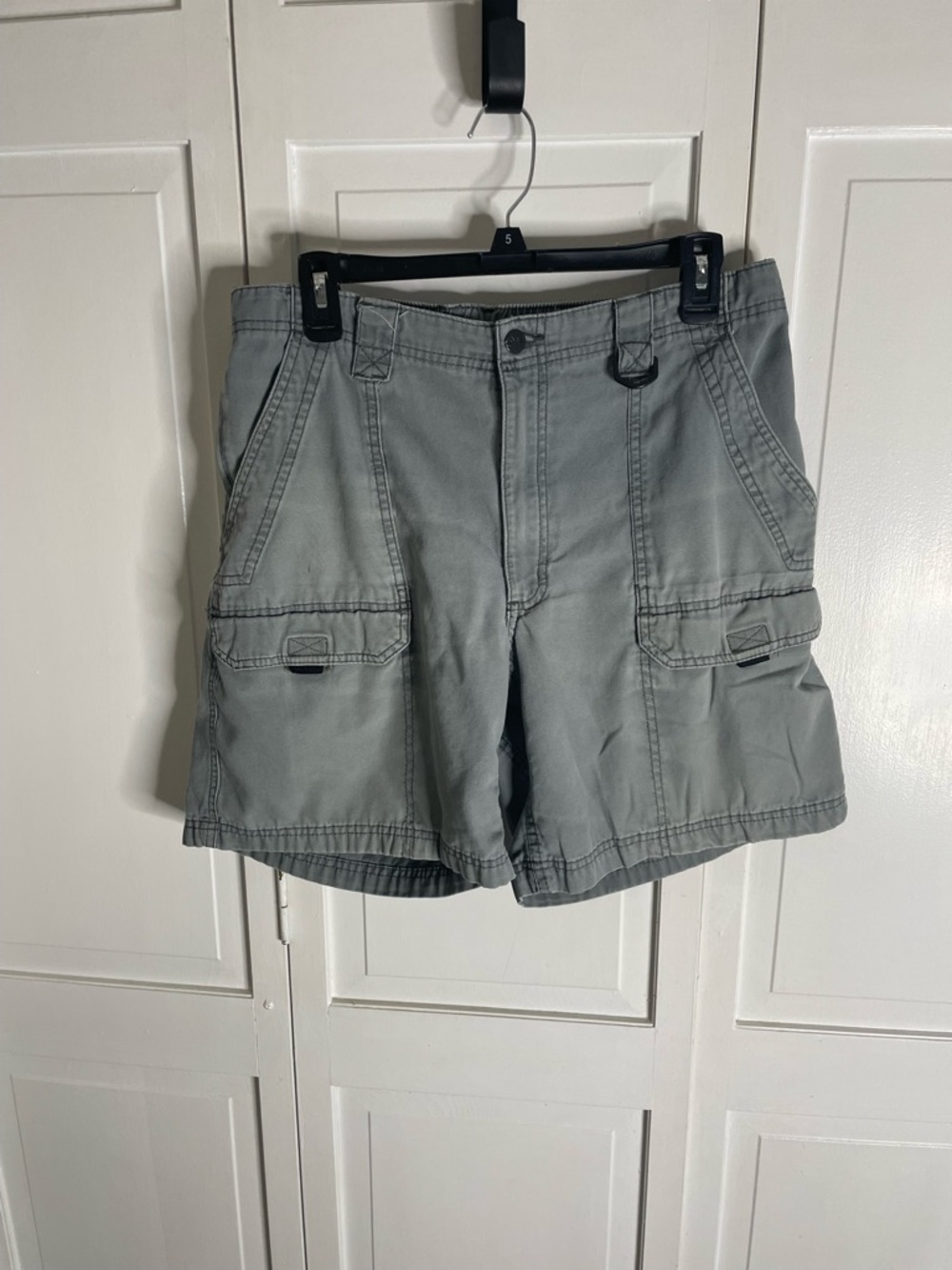 Wrangler Gray Cargo Shorts with Utility Pockets